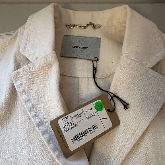 NWT Rachel Comey Quinz Cotton Blazer in NaturalSize 00